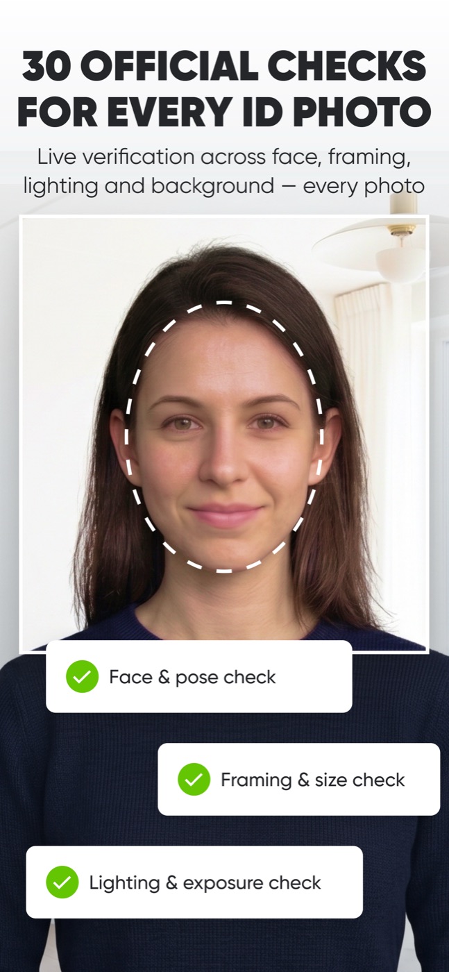 Passport Photo AI app — main screen
